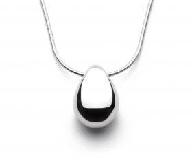 Egg - Handmade Sterling Silver Pendant by Purplefish Designs