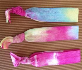 Tie Dye Elastic Hair Ties (and bracelets)