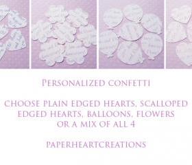  200 Personalised Text Confetti - Choice of 4 shapes - Great for Weddings, Invites, Decor, Favours
