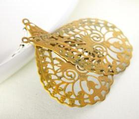 yellow earrings - enamel metal filigree - mustard sun summer big drops