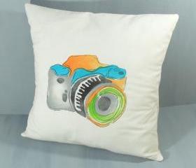 Quirky camera cushion