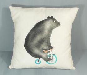 Comedy circus bear cushion
