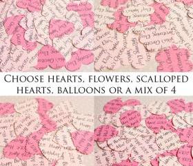 1000 x Personalised Pink Confetti - 4 Shapes to Choose - Great for Baby Showers, Christenings, Birthdays