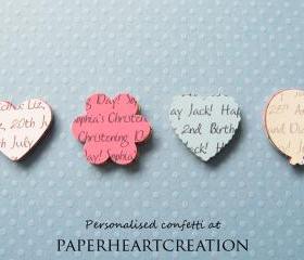 500 Personalised Confetti - Choice of 4 shapes, 12 Colours of Card - Great for Special Occassions