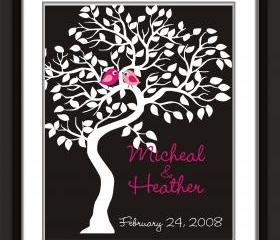 Wedding signature Tree-guest book alternative 18x24 100 signatures 