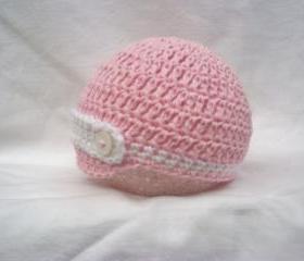 Baby hat - Crochet baby hat - Newborn baby hat- Newbie hatCrochet baby girl hat - Photo prop - Baby beanie - Beanie hat -