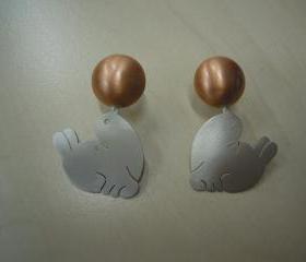 Seals Playing the Ball Stud Earrings