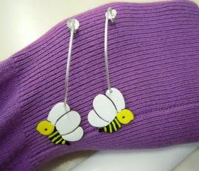 Bees Hoop Earrings
