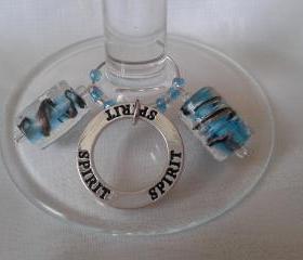 Set of 6 wine glass charms