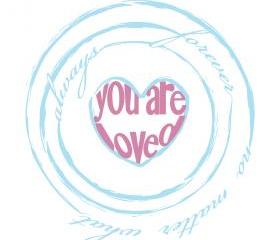 Customized 'You Are Loved' Heart Print