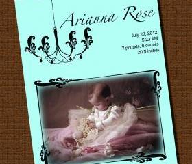 Personalized Nursery Art Chandelier Print with Photo
