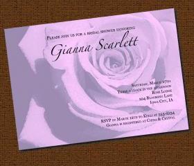 Printable Classic Rose Bridal Shower Invitation
