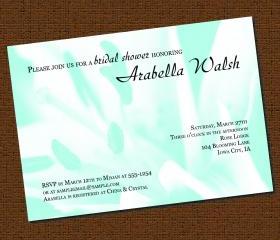 Printable Classic Lily Bridal Shower Invitation