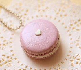 Food Jewelry - Lavender Love Macaron Necklace