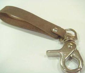 Handmade Leather Key Fob ( Brown )
