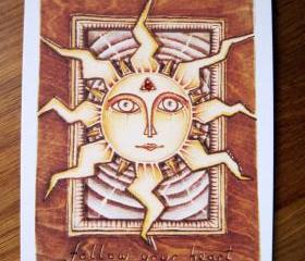 Follow Your Heart - Art postcard - WendyElf