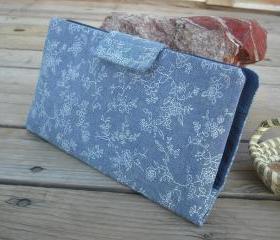 SALE Denim N Flowers handmade women's bifold wallet