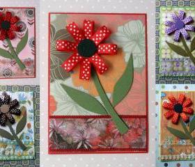 Blank Card - Blooming Flowers (set of 5) - Best Seller