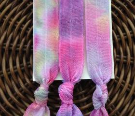 3 Bright Tie Dye Elastic Hair Ties (and bracelets)