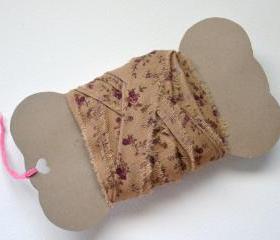 Fabric Ribbon , Vintage Floral Cotton Fabric