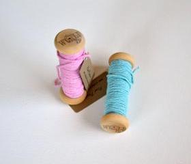 Two Spools of Hand dyed Solid 100% Cotton Twine