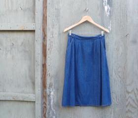 1970s Denim Wrap Skirt