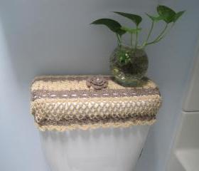 Crochet Tank Lid Cover, Cozy for Toilet Tank Lid - Topaz/moonstone (TTL6)