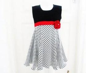 Rosette Dress Sewing Pattern for Girls ( pdf pattern), 2 to 10 Years