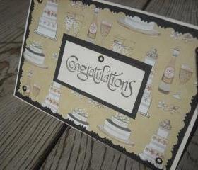 ➽ ➽ SALE ➽ ➽ Handmade Wedding Congratulations greeting card