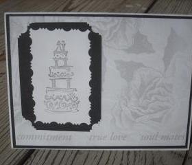 ➽ ➽ SALE ➽ ➽ Handmade Romantic Wedding Congratulations greeting card