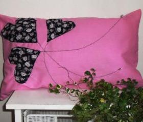 Pink decorative cover for pillows - 20 x 12