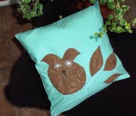Decorative cover for pillows OWL - 11 x 11 inch
