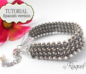Tutorial en ESPAÑOL - Micro Macrame Bracelet Caviar Metalico