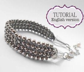 Silver Caviar Micro Macrame Pattern