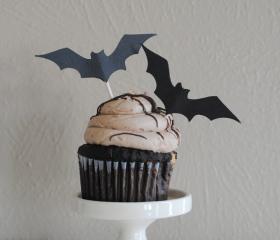 Halloween Bat Cupcake Toppers