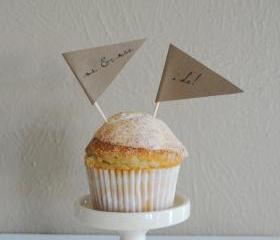 Wedding Cupcake Pennants