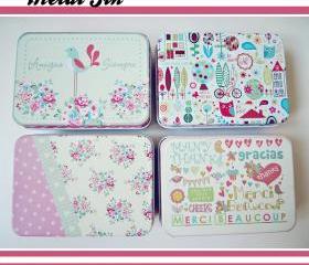 Cute Storage Box/ Tin Box/ Make Up case/ Candy Box/ Case/ Wedding Gift