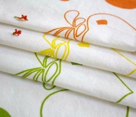LINEN PLACEMATS beetroot design handprinted SET of 2
