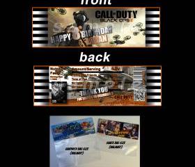 Call of Duty Black Ops 2 Set of 12 Goodie Bag Toppers