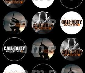 Call of Duty Black Ops 2 Set of 12 2.5-Inch Round Personalized Stickers or Seals