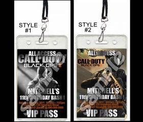 Call of Duty Black Ops 2 Set of 12 VIP Party Invitation Passes or Party Favors