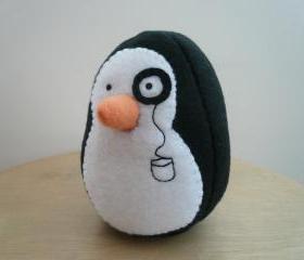 penguin plush animal stuffed fleece plushie - Reginald P. Flapsworthy