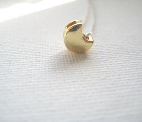  Sterling silver necklace with golden crescent - Love Song to the Moon