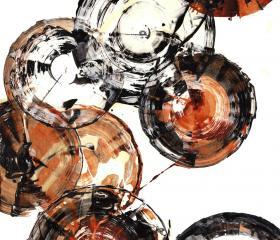 Modern Abstract Original Art -- Abstract Expressionism -- Contemporary Abstract Paintings - In The Wind It Blows - 1084.052012