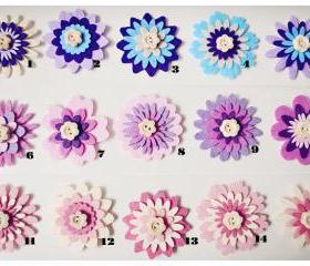 5 pieces of Flower felt embellishment Collection 