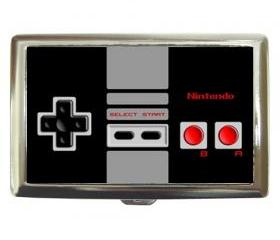 nes controller - nintendo - flat wallet or cigarette case