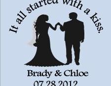Hershey Kiss Stickers - Wedding Favors