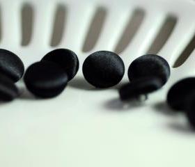 Black Silk Satin Bridal Buttons