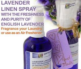 Lavender Linen Spray - using arguably the world's finest Lavender Essential Oil available - 100ml Bottle with Atomiser