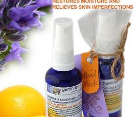 Pure Organic Orange/Lavender Floral Water Blend / Toner 100ml - relieves skin imperfections